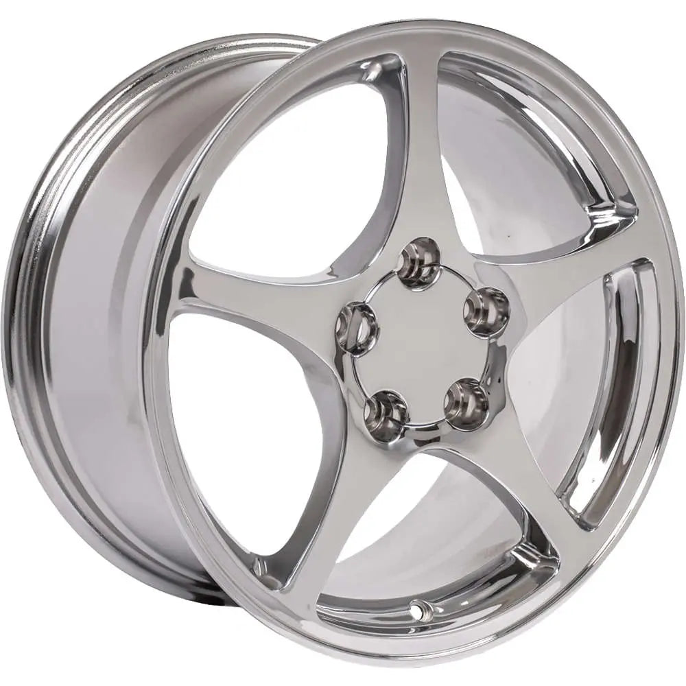 17 IN REPLICA WHEEL CV05 FITS CHEVROLET CORVETTE C5 RIM 17X9.5 CHROME WHEEL