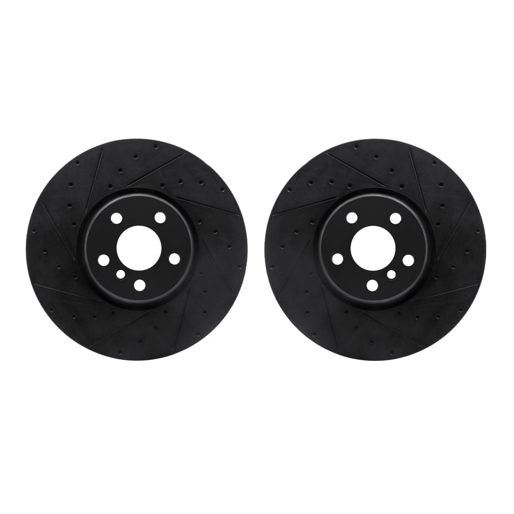 R1 10-17 Land Rover Range Rover Front Right Drilled & Slotted Silver Brake Rotor