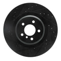 R1 Concepts Brake Rotor Drilled and Slotted Silver Fits BMW X5