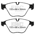 EBC 13+ BMW X1 2.0 Turbo (28i) Greenstuff Front Brake Pads