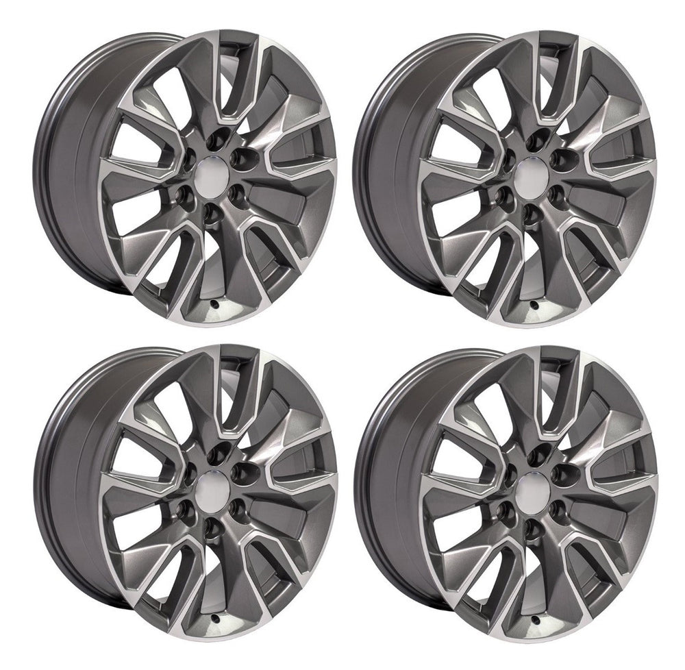 20 IN REPLICA WHEEL CV32 FITS CHEVROLET SILVERADO RIM 20X9 BLACK WHEEL