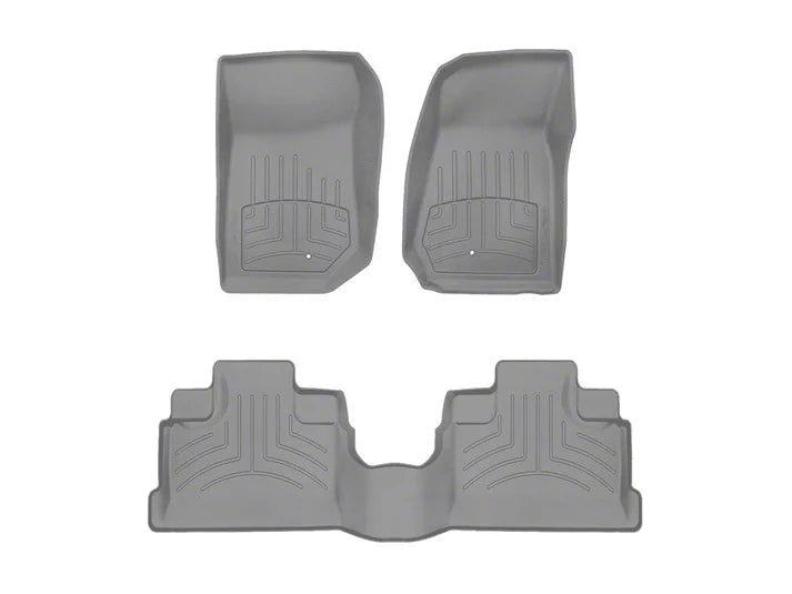 WeatherTech 2007-2013 Jeep Wrangler Unlimited 4-Door Front and Rear FloorLiner HP - Grey