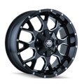 Mayhem 8015 Warrior 17x9 / 5x114.3 BP / 18mm Offset / 87mm Hub Black/Machined Face Wheel