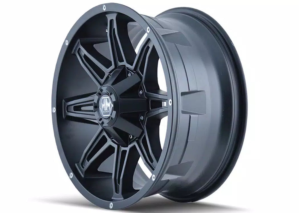 MAYHEM RAMPAGE 8090 MATTE BLACK 17X9 8-165.1 -12MM 130.8MM