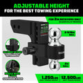 Rhino USA 6In Heavy Duty Drop Hitch - 2.5In (Black)