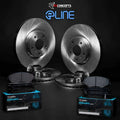 R1 Concepts E- Line Series Brake Rotor with Ceramic Brake Pads Hdw Fits Audi 90