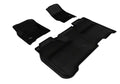 3D MAXpider 2014-2019 GMC Sierra Crew Cab Kagu 1st & 2nd Row Floormats - Black