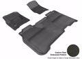 3D MAXpider 2014-2019 Chevrolet Silverado Crew Cab Kagu 1st & 2nd Row Floormats - Black