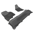 3D MAXpider 2011-2012 Ford F-250/350/450 Supercrew Kagu 1st & 2nd Row Floormats - Black