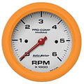 Autometer Marine White Ultra-Lite Gauge 3-3/8in Tachometer 6K RPM