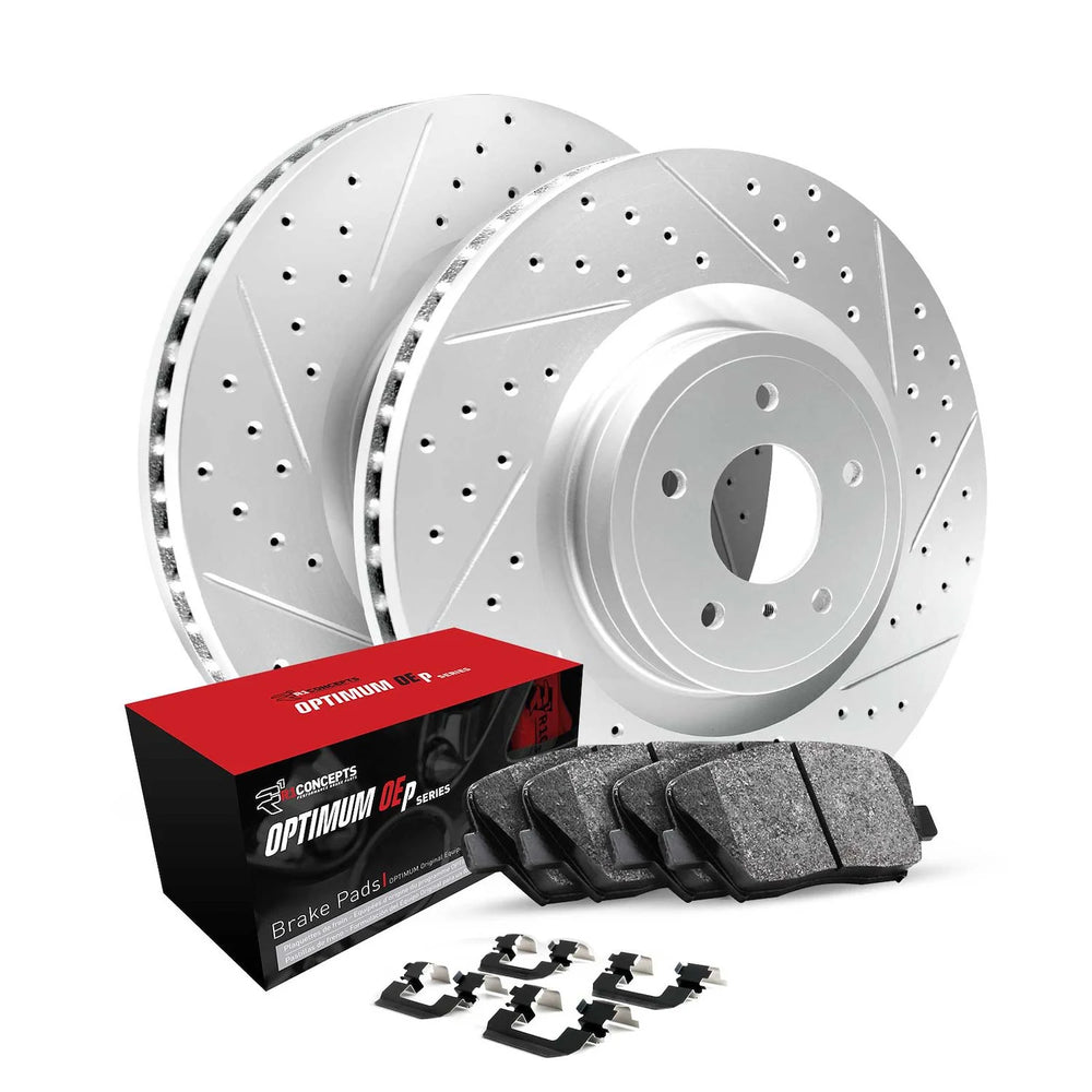 R1 12-21 Nissan NV1500 Rear Left Slotted Black Brake Rotor