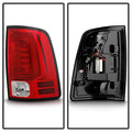 Spyder 09-16 Dodge Ram 1500 Light Bar LED Tail Lights - Red Clear ALT-YD-DRAM09V2-LED-RC