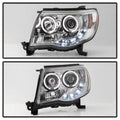 Spyder Toyota Tacoma 05-11 Projector Headlights LED Halo LED Chrome High H1 Low H1 PRO-YD-TT05-HL-C