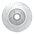 R1 Concepts Brake Rotor Drilled and Slotted Silver Fits Chrysler New