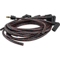 PLUG WIRE KIT 90D PLUG HEI/POINTS ENDS CUT TO FIT BLK W/RED TRACERS