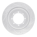 R1 99-07 Ford E-350 Econoline Club Wagon Rear Left Drilled & Slotted Black Brake Rotor