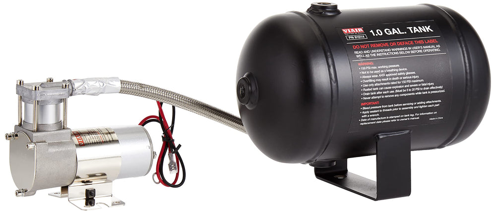 ULTRALIGHT DUTY ONBOARD AIR SYSTEM (12V 130 PSI COMPRESSOR 1.0 GAL. TANK)