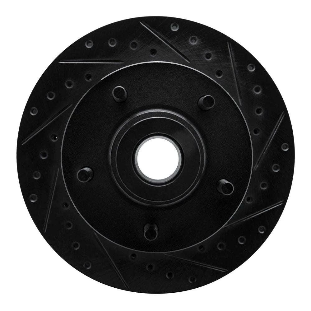 R1 85-97 Dodge B150 Front Right Slotted Black Brake Rotor