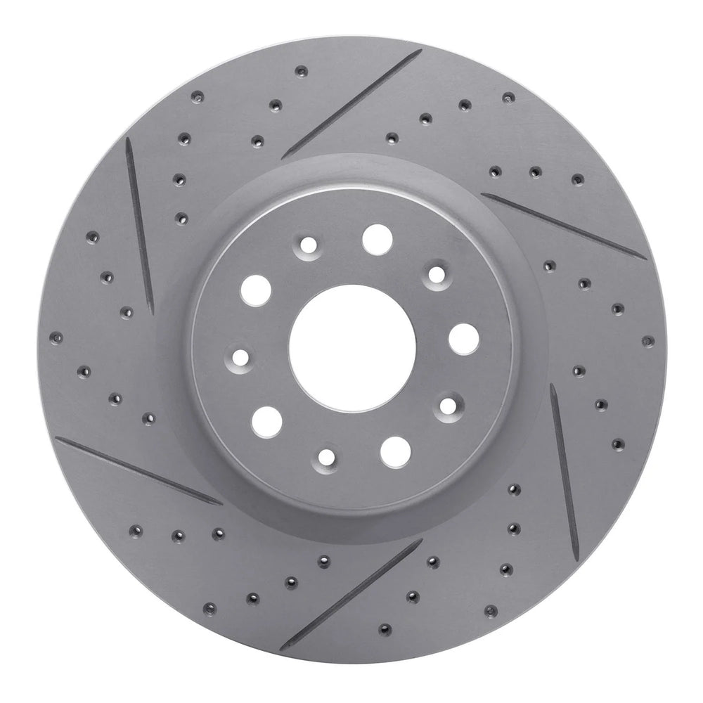 R1 14-25 Cadillac Ct5 Front Left Drilled & Slotted Geoperformance Rotor
