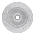 R1 73-73 Ford Galaxie 500 Front Right Drilled & Slotted Silver Brake Rotor