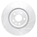 DFC 12-15 Audi TTS Quattro Front Right Drilled & Slotted Silver Brake Rotor