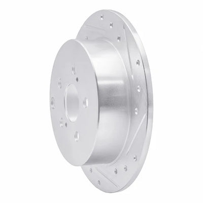 DFC 12-15 Audi TTS Quattro Front Right Drilled & Slotted Silver Brake Rotor