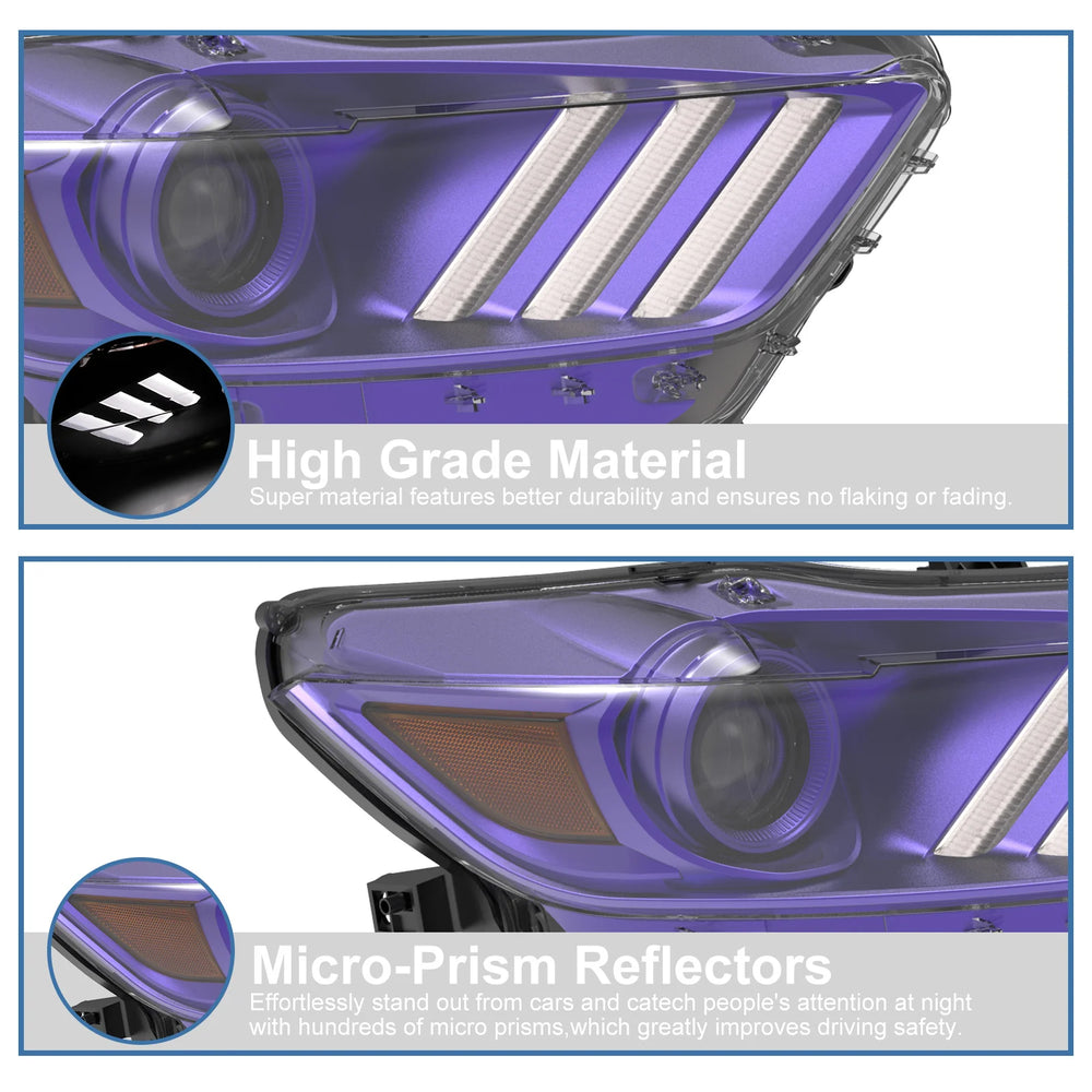 FORD MUSTANG 2015-17 HEADLIGHTS - (