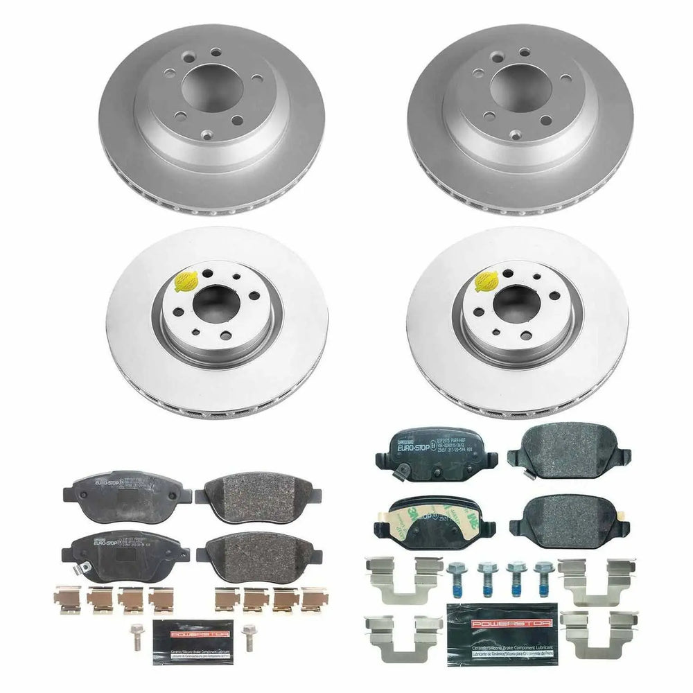 Power Stop 12-19 Fiat 500 Front & Rear Euro-Stop Brake Kit