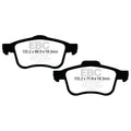 EBC 13+ Fiat 500L 1.4 Turbo Yellowstuff Front Brake Pads