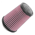 K&N Universal Rubber Filter 2-1/2in Flg / 4-1/2in OD B / 3-1/2in OD T / 6in H - Black Top