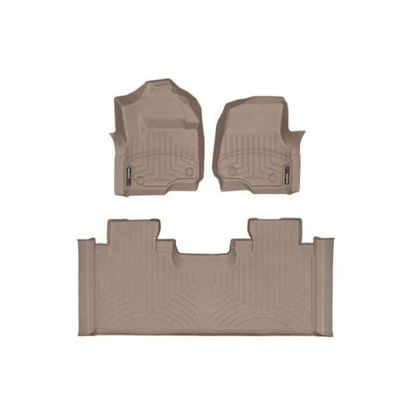 WeatherTech Tan Front and Rear Floorliners Fits -20-24 F-250 F-350 F-450 F-550 4510121-456973