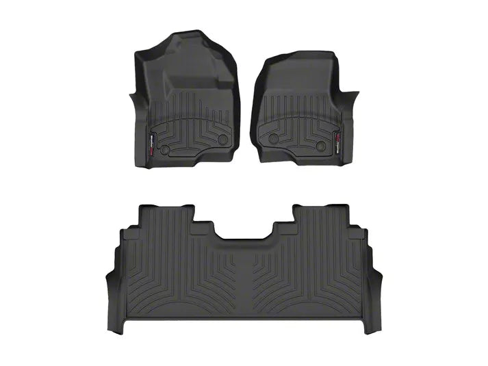 WeatherTech 2017 Ford Super Duty (Super Cab / Crew Cab) Front and Rear FloorLiners - Black