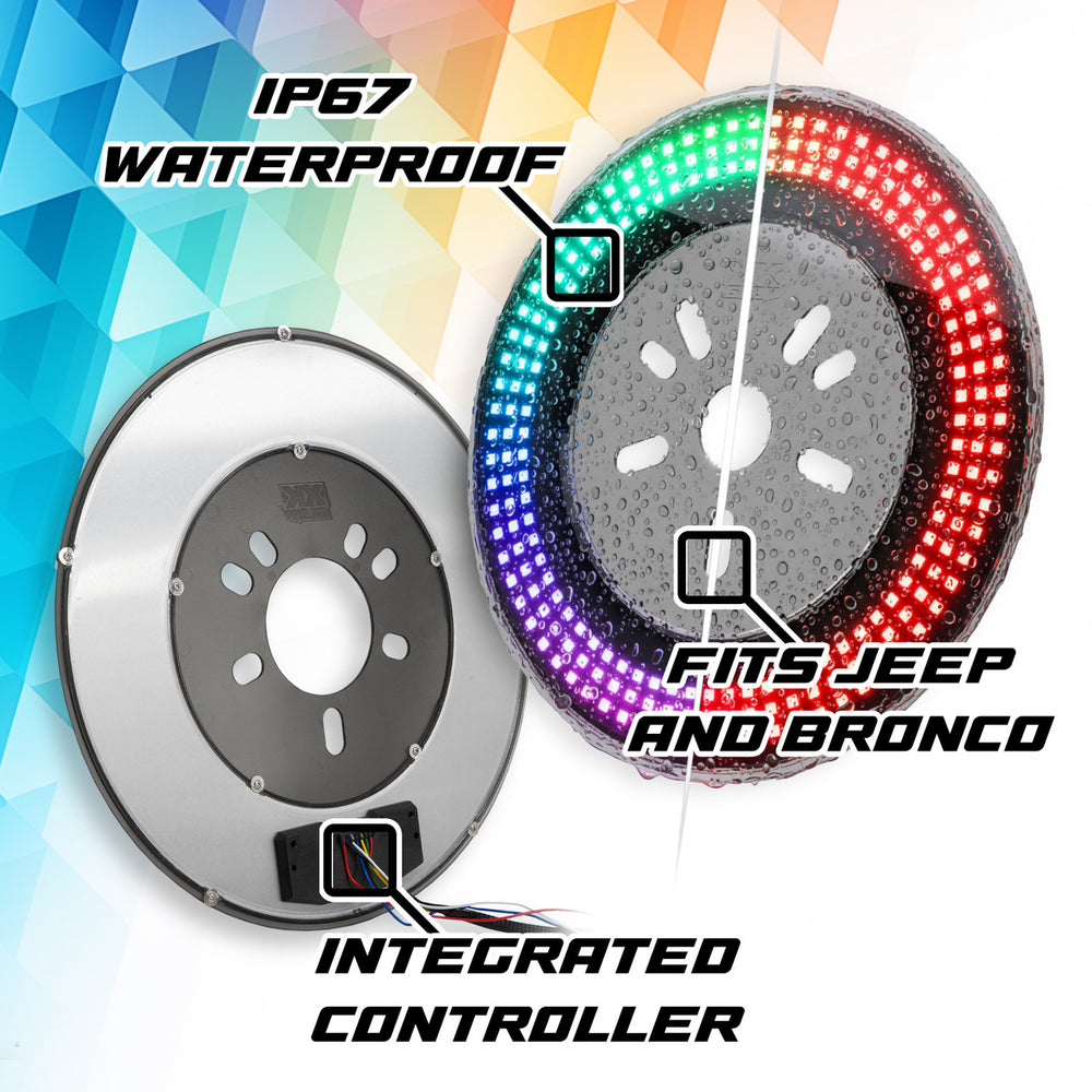XK Glow XKmax RGBW 5th Wheel Light for Jeep JL JK TJ