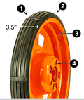 GUNIWHEEL 45S UNIVERSAL 4/5 LUG PATTERN WHEELS ORANGE