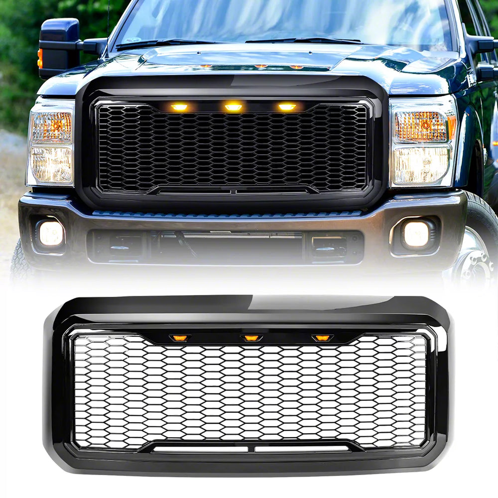 RAPTOR STYLE MESH GRILLE W/ AMBER L