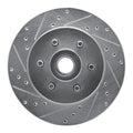 R1 93-96 Dodge DAKOTA RWD Front Left Drilled & Slotted Silver Brake Rotor