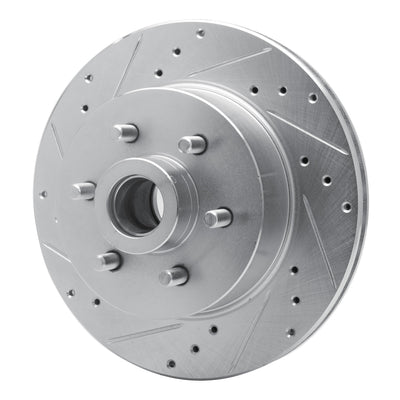R1 93-96 Dodge DAKOTA RWD Front Left Drilled & Slotted Silver Brake Rotor