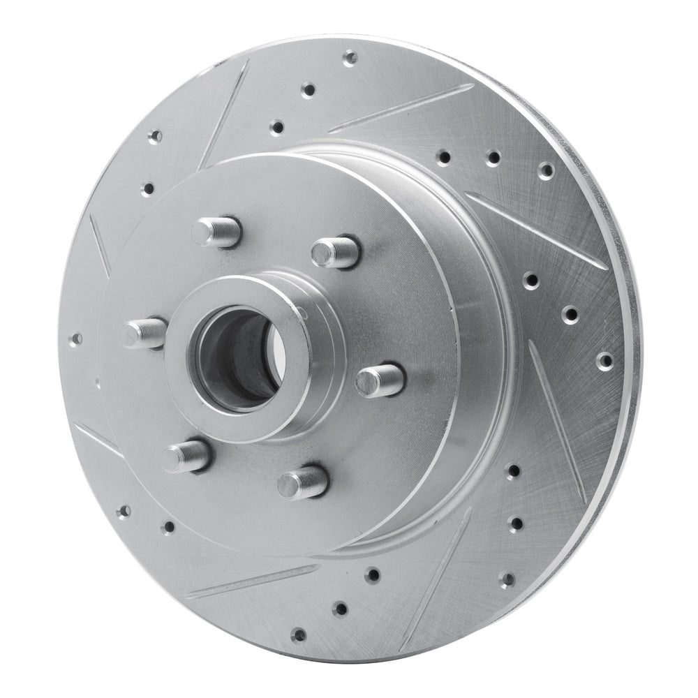 R1 93-96 Dodge DAKOTA RWD Front Left Drilled & Slotted Silver Brake Rotor