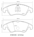 Brembo 07-15 Audi A4 HP2 Pads - Front