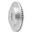 R1 Concepts Brake Rotor Drilled and Slotted Silver Fits Dodge Viper