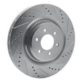 R1 Concepts Brake Rotor Drilled and Slotted Silver Fits Dodge Viper