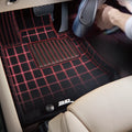 3D ELEGANT FLOOR MAT 2 ROW SET BLCK