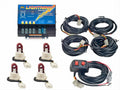 LIGHTNING TM 7 STROBE KIT FOUROUTLET SUPPLY 80 WATT FOUR RED BULBS. 1224 VOLT