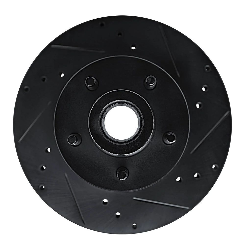R1 90-91 Ford Country Squire Front Right Drilled & Slotted Silver Brake Rotor