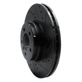 R1 03-05 Land Rover Range Rover Front Right Drilled & Slotted Black Brake Rotor