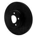 R1 03-05 Land Rover Range Rover Front Left Drilled & Slotted Black Brake Rotor