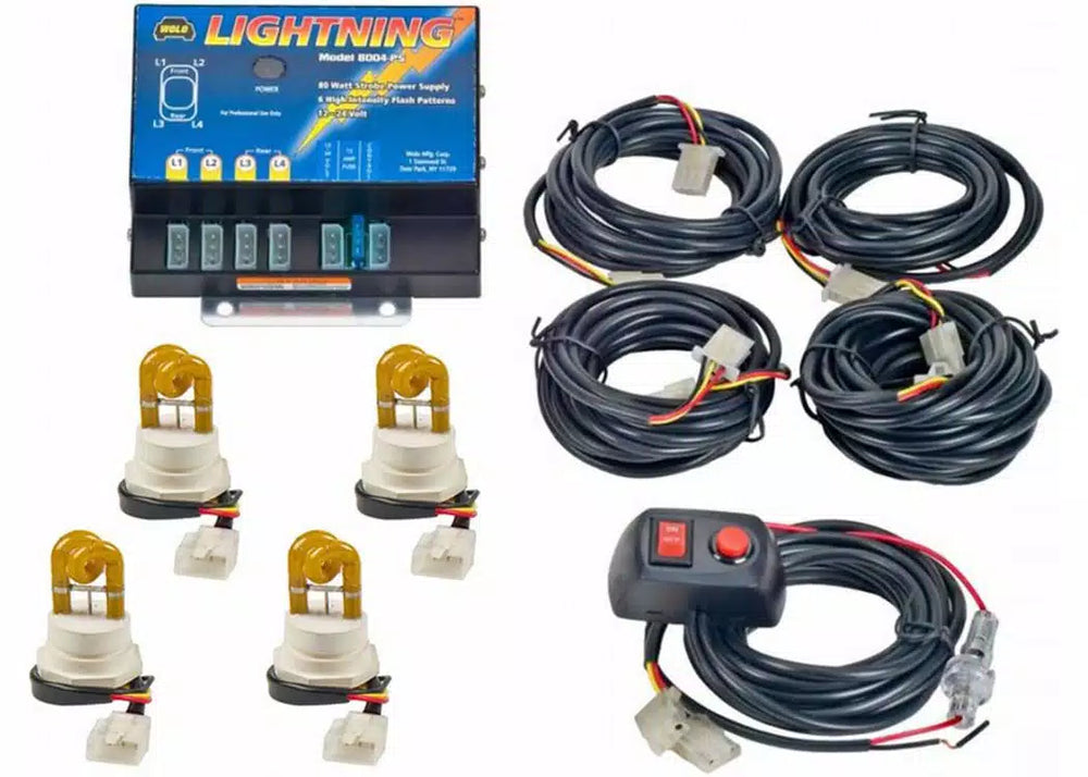 STROBE KIT FOUR (4) POWER OUTLET SUPPLY 80 WATT 1224 VOLT
