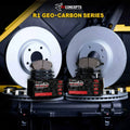 R1 Concepts Carbon Series Brake Rotors - Perf Off-Road/Tow Pads - Hdw Fits Jeep Cherokee