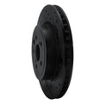 R1 15-22 Lexus RC F Right Rear Drilled & Slotted Black Brake Rotor