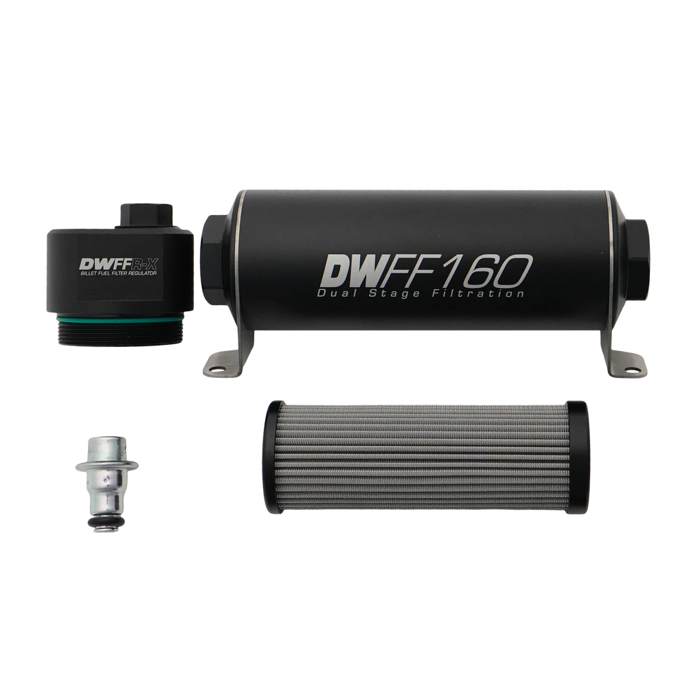 DeatschWerks DWFFR-X 160mm Billet Fuel Filter Regulator - 10 Micron